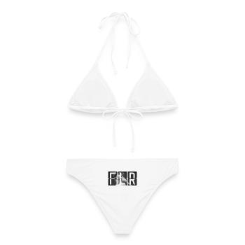 Flughafen Florenz FLR - Frauen Bikini - Weiß - Hinten - AI Model Female 172 dark (172cm)