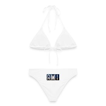 Flughafen Rimini RMI - Frauen Bikini - Weiß - Hinten - AI Model Female 172 dark (172cm)