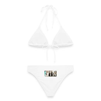 Flughafen Milan Linate LIN - Frauen Bikini - Weiß - Hinten - AI Model Female 172 dark (172cm)