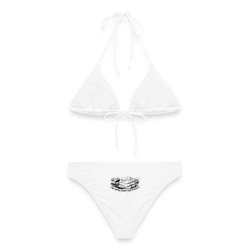 The Path Finds The Patient Wolf Mountain Outdoor  - Frauen Bikini - Weiß - Hinten - AI Model Female 172 dark (172cm)