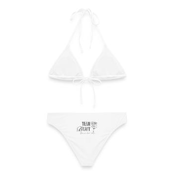 Team Braut Cocktail Motiv – Hochzeit - Frauen Bikini - Weiß - Hinten - AI Model Female 172 dark (172cm)