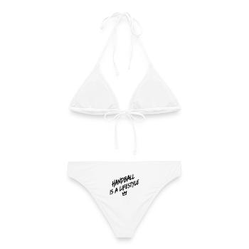 Handball - Frauen Bikini - Weiß - Hinten - AI Model Female 172 dark (172cm)
