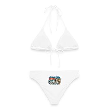 Angeln Hvide Sande2 - Frauen Bikini - Weiß - Hinten - AI Model Female 172 dark (172cm)