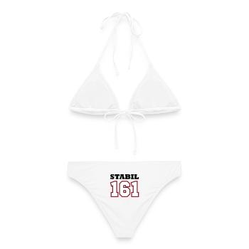 STABIL 161 - FOOTBALL RED - Frauen Bikini - Weiß - Hinten - AI Model Female 172 dark (172cm)