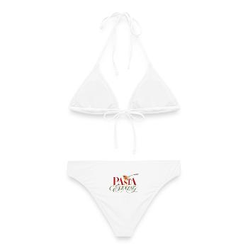 Pasta Evening Pasta Abend - Frauen Bikini - Weiß - Hinten - AI Model Female 172 dark (172cm)