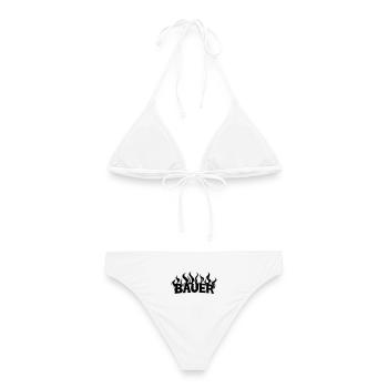 Bauer 2 - Frauen Bikini - Weiß - Hinten - AI Model Female 172 dark (172cm)