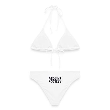 Redline Society Tuning Camo Purple Graffiti Design - Bikini femme - blanc - Dos - AI Model Female 172 dark (172cm)