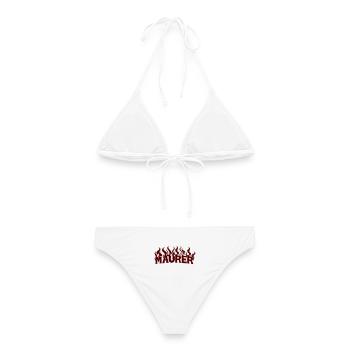 MAURER 2 - Frauen Bikini - Weiß - Hinten - AI Model Female 172 dark (172cm)