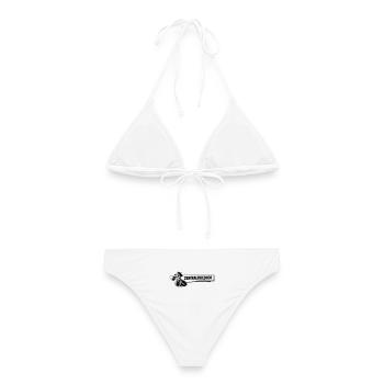 Zentralfriedhof - Frauen Bikini - Weiß - Hinten - AI Model Female 172 dark (172cm)