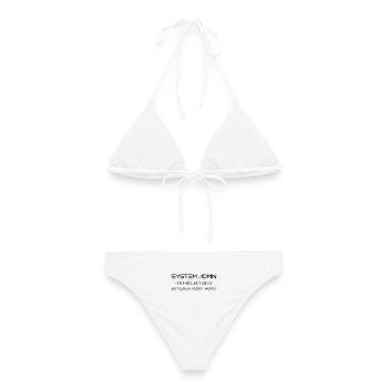 L’administrateur système fait clicky clicky en noir - Bikini femme - blanc - Dos - AI Model Female 172 dark (172cm)