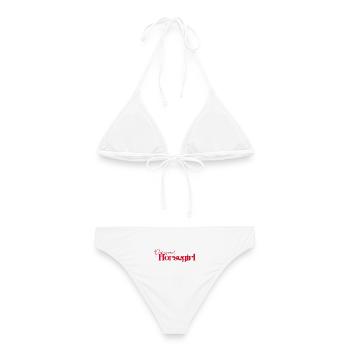 Cavalière professionnelle - Bikini femme - blanc - Dos - AI Model Female 172 dark (172cm)