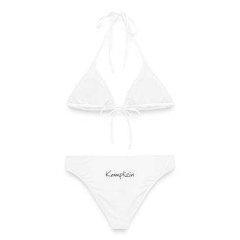 Komplizin Junggesellenabschied Freundin - Frauen Bikini - Weiß - Hinten - AI Model Female 172 dark (172cm)