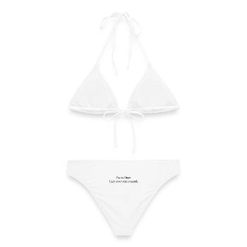 Ich mag Arbeit nicht. - Frauen Bikini - Weiß - Hinten - AI Model Female 172 dark (172cm)