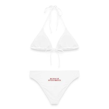 Big Fan Of Human Rights - Frauen Bikini - Weiß - Hinten - AI Model Female 172 dark (172cm)