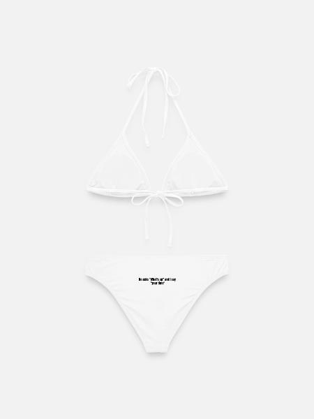 He Asks Whats Up – Sarcastic Text Design - Frauen Bikini - Weiß