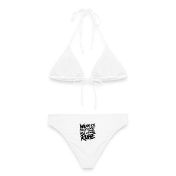 Ich will meine Ruhe - Frauen Bikini - Weiß - Hinten - AI Model Female 172 dark (172cm)