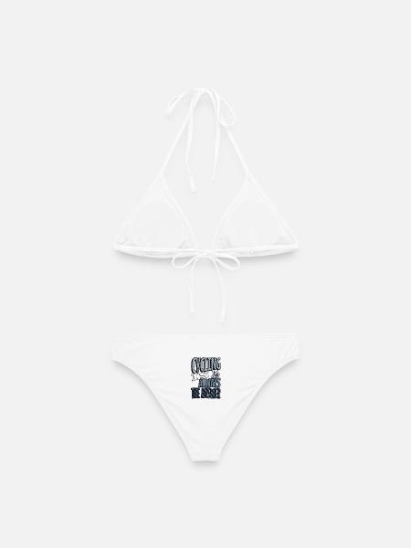 Cycling is always the answer - Radfahrer - Frauen Bikini - Weiß