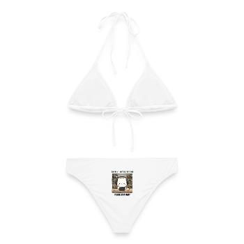 Introvertiert - Frauen Bikini - Weiß - Hinten - AI Model Female 172 dark (172cm)