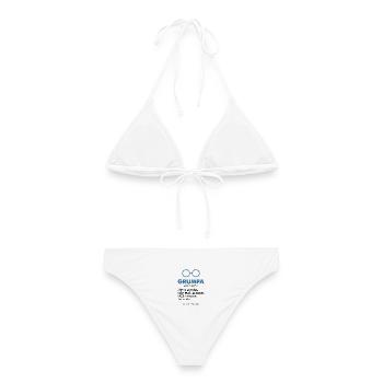 Grand-père - Grand-père - Bikini femme - blanc - Dos - AI Model Female 172 dark (172cm)