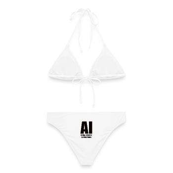KI ist da, um mich zu verstehen - in schwarz - Frauen Bikini - Weiß - Hinten - AI Model Female 172 dark (172cm)