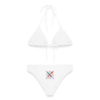 Gaming Swords Neon - Bikini femme - blanc - Dos - AI Model Female 172 dark (172cm)