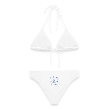 Club social alpin après ski Ski Mountain - Bikini femme - blanc - Dos - AI Model Female 172 dark (172cm)
