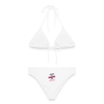je suis une Orthophoniste qui déchire - Bikini femme - blanc - Dos - AI Model Female 172 dark (172cm)