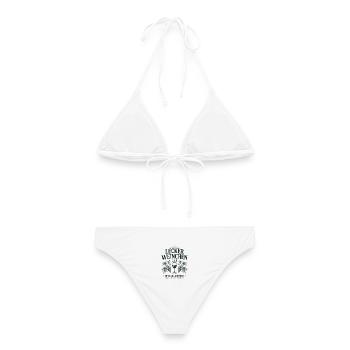 Wein Lecker Weinchen Club Weinliebhaber Rotwein - Frauen Bikini - Weiß - Hinten - AI Model Female 172 dark (172cm)