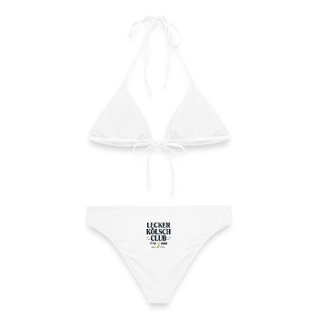 Lecker Kölsch Club Kölle Kölner Bier Brauhaus Köln - Frauen Bikini - Weiß - Hinten - AI Model Female 172 dark (172cm)