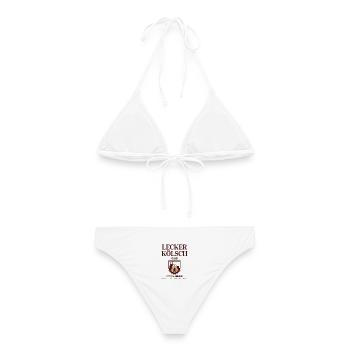 Lecker Kölsch Club Kölle Kölner Bier Brauhaus Köln - Frauen Bikini - Weiß - Hinten - AI Model Female 172 dark (172cm)