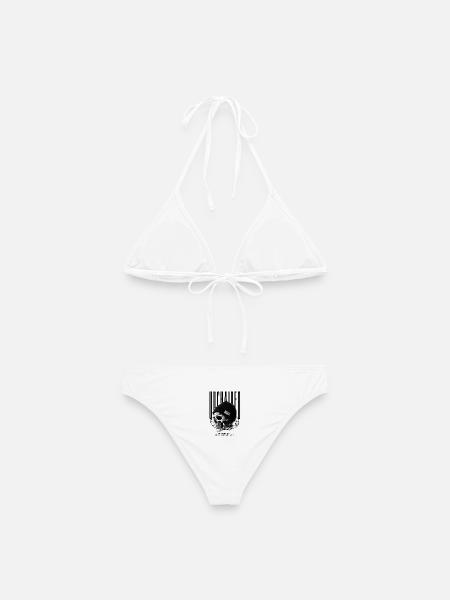 Schädel im Beanie Unchained - Frauen Bikini - Weiß