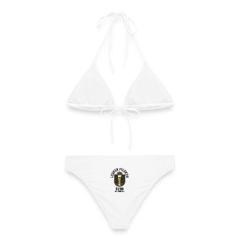 Bier Lecker Pilsken Club Ruhrpott Pils Bierchen - Frauen Bikini - Weiß - Hinten - AI Model Female 172 dark (172cm)
