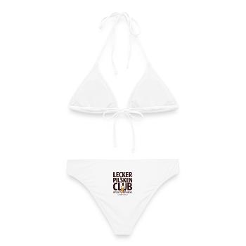 Bier Lecker Pilsken Club Ruhrpott Pils Bierchen - Frauen Bikini - Weiß - Hinten - AI Model Female 172 dark (172cm)