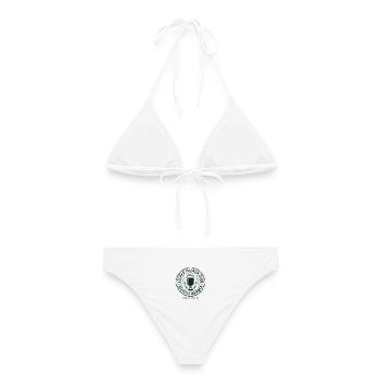 Bier Lecker Pilsken Club Ruhrpott Pils Bierchen - Frauen Bikini - Weiß - Hinten - AI Model Female 172 dark (172cm)