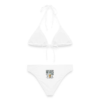 Bier Lecker Pilsken Club Ruhrpott Pils Bierchen - Frauen Bikini - Weiß - Hinten - AI Model Female 172 dark (172cm)