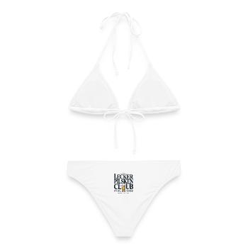 Bier Lecker Pilsken Club Ruhrpott Pils Bierchen - Frauen Bikini - Weiß - Hinten - AI Model Female 172 dark (172cm)