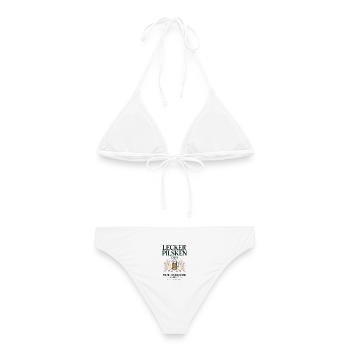 Bier Lecker Pilsken Club Ruhrpott Pils Bierchen - Frauen Bikini - Weiß - Hinten - AI Model Female 172 dark (172cm)