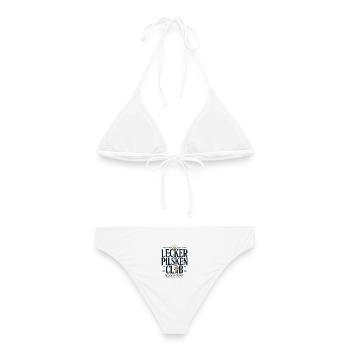 Bier Lecker Pilsken Club Ruhrpott Pils Bierchen - Frauen Bikini - Weiß - Hinten - AI Model Female 172 dark (172cm)