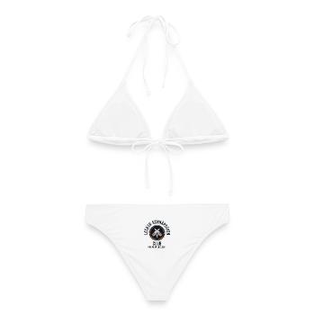 Lecker Schnäpschen Club Kneipe Saufen JGA Schnaps - Frauen Bikini - Weiß - Hinten - AI Model Female 172 dark (172cm)