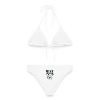 Lecker Schnäpschen Club Kneipe Saufen JGA Schnaps - Frauen Bikini - Weiß - Hinten - AI Model Female 172 dark (172cm)