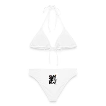 Fußball Mama Geschenk Soccer Mom Fußballmama - Frauen Bikini - Weiß - Hinten - AI Model Female 172 dark (172cm)