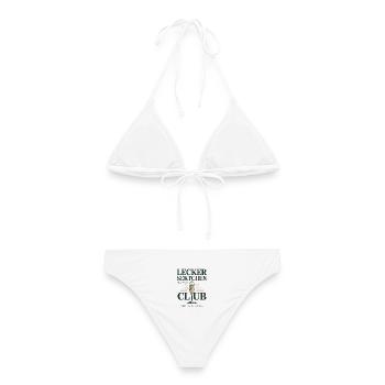 Sekt Lecker Sektchen Club Prosecco JGA Mädelsabend - Frauen Bikini - Weiß - Hinten - AI Model Female 172 dark (172cm)