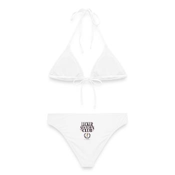 Sekt Lecker Sektchen Club Prosecco JGA Mädelsabend - Frauen Bikini - Weiß - Hinten - AI Model Female 172 dark (172cm)