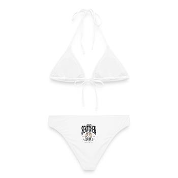 Sekt Lecker Sektchen Club Prosecco JGA Mädelsabend - Frauen Bikini - Weiß - Hinten - AI Model Female 172 dark (172cm)