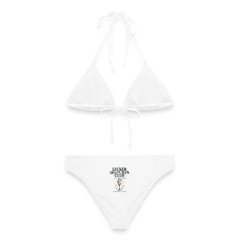 Sekt Lecker Sektchen Club Prosecco JGA Mädelsabend - Frauen Bikini - Weiß - Hinten - AI Model Female 172 dark (172cm)