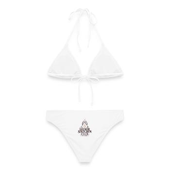 Sekt Lecker Sektchen Club Prosecco JGA Mädelsabend - Frauen Bikini - Weiß - Hinten - AI Model Female 172 dark (172cm)