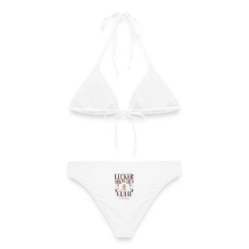 Sekt Lecker Sektchen Club Prosecco JGA Mädelsabend - Frauen Bikini - Weiß - Hinten - AI Model Female 172 dark (172cm)