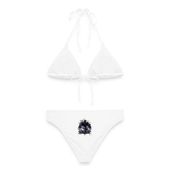 Das Geheimnis des Raben und des Mondes - Frauen Bikini - Weiß - Hinten - AI Model Female 172 dark (172cm)