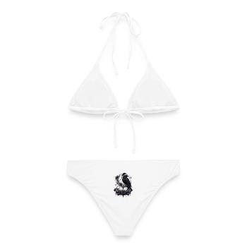 Geheimnisvoller Mondsichel - Frauen Bikini - Weiß - Hinten - AI Model Female 172 dark (172cm)