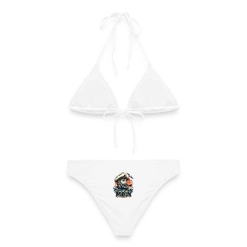 Moin Seemann – Maritimes Küsten Design - Frauen Bikini - Weiß - Hinten - AI Model Female 172 dark (172cm)